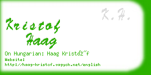 kristof haag business card